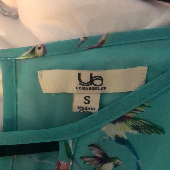 Flowy turquoise dress with bell sleeves - Picture 6 of 6